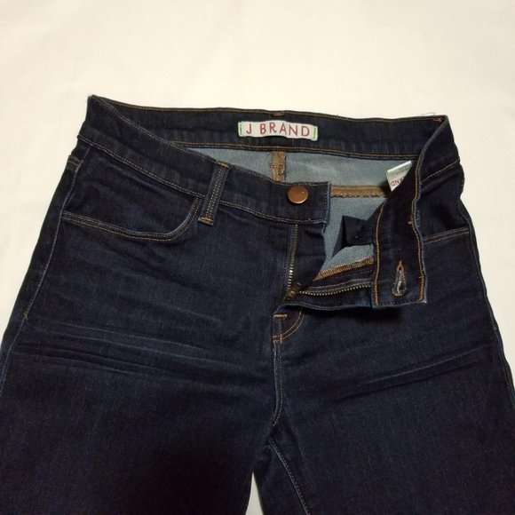 J Brand Dark Wash Starless Mid Rise Skinny Jeans - Picture 4 of 6